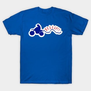 Braaap!! Blue Dirt bike Motocross Eat my Dust T-Shirt